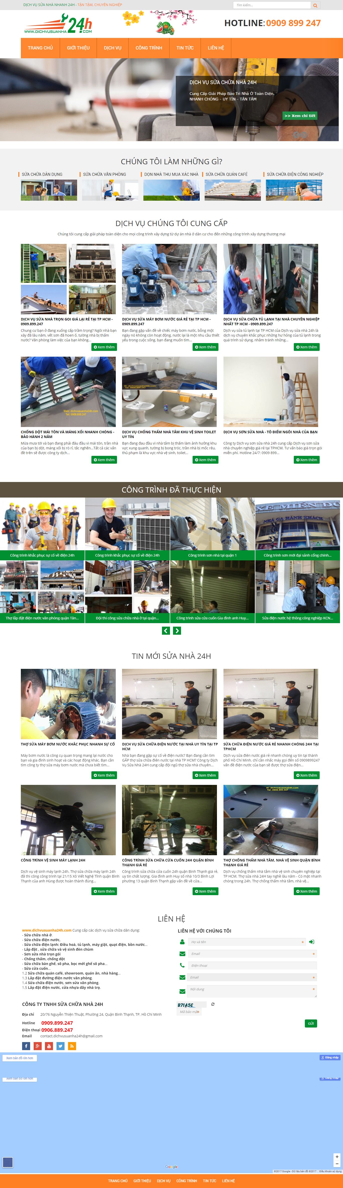 Thiết kế Web sửa chữa nhà dichvusuanha24h.com